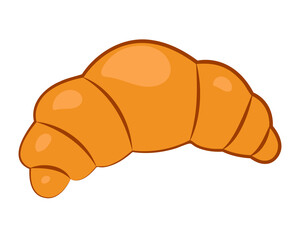 Croissant icon, color image isolated on a white background. Vector illustration