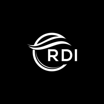 RDI letter logo design on black background. RDI  creative initials letter logo concept. RDI letter design.
