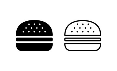 Burger icon vector. burger sign and symbol. hamburger