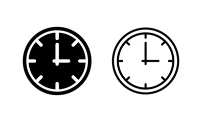 Clock icon vector. Time sign and symbol. watch icon