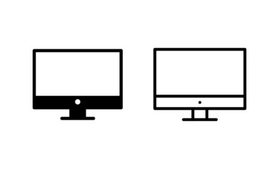Computer icon vector. computer monitor sign and symbol