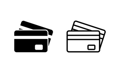 Credit card icon vector. Credit card payment sign and symbol