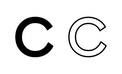 Fototapeta premium Copyright icon vector. copyright sign and symbol