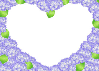 * 水彩画タッチの紫陽花の装飾素材／Hydrangea decoration material with a watercolor touch