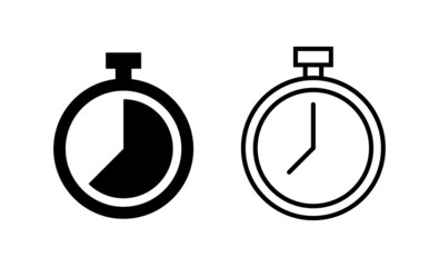 Stopwatch icon vector. Timer sign and symbol. Countdown icon. Period of time