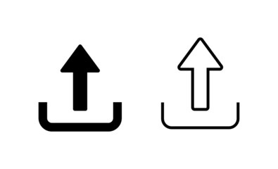 Upload icon vector. load data sign and symbol