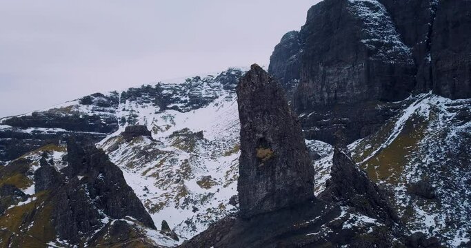 Winter Natural Landscapes of the Isle of Skye in Scotland