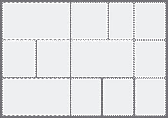 Fondo de sellos negro en fondo blanco.