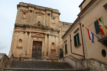 Fototapeta premium baroque church (st agatha) in noto in sicily (italy) 