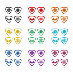 Four season symbols color set