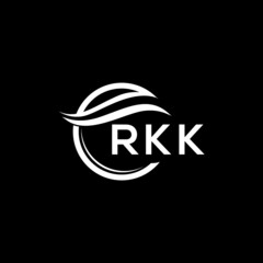 RKK letter logo design on black background. RKK  creative initials letter logo concept. RKK letter design.
