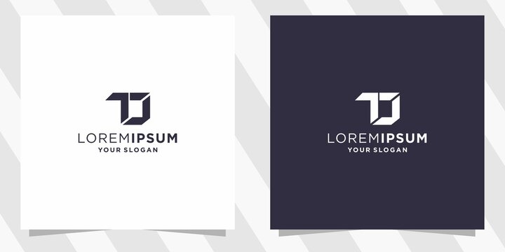 letter td dt logo template