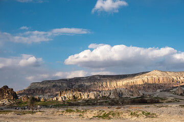 Cappadocia sunrise view in Nevsehir Göreme. Goreme is the most beautiful sunrise spot in Cappadocia.
