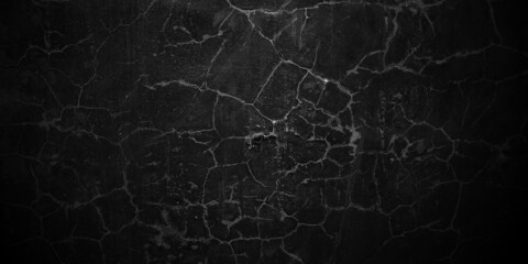 Rock abstract black wall background. dark plastered wall background