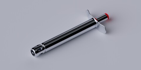 manual Indian kitchen stainless Steel gas lighter isolated white background copy space packaging design top view kitchenware product 3d rendering