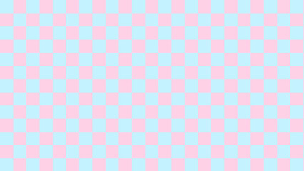 cute pastel blue and pink checkerboard, checkered, gingham, plaid, tartan pattern background
