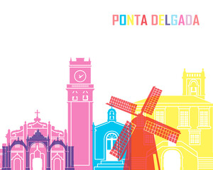 Ponta Delgada skyline pop