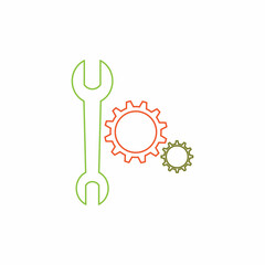 Gearwrench vector icon background template