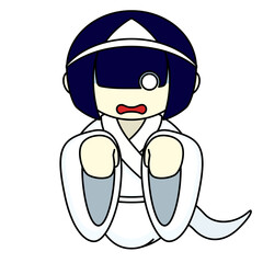 お化けの女の子のイラスト