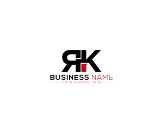 Minimalist RK Logo Icon, Letter Rk kr Logo Image Vector For any type of business or brand