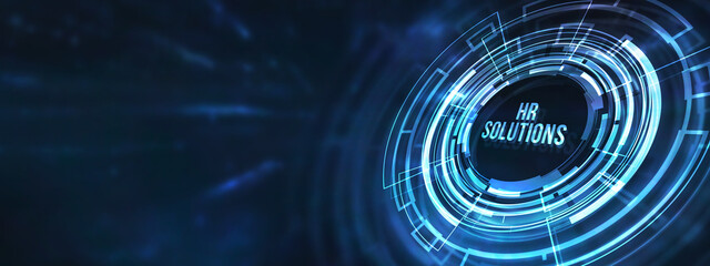Internet, business, Technology and network concept. Hr Solutions. 3d illustration.