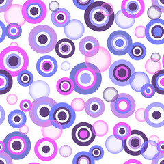 Abstract pattern with multi-colored pastel translucent balls without a background. Vector eps 10