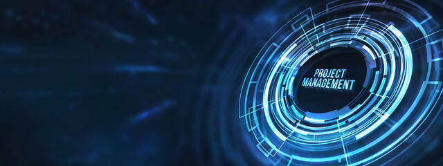 Internet, business, Technology and network concept. Project management concept. 3d illustration.