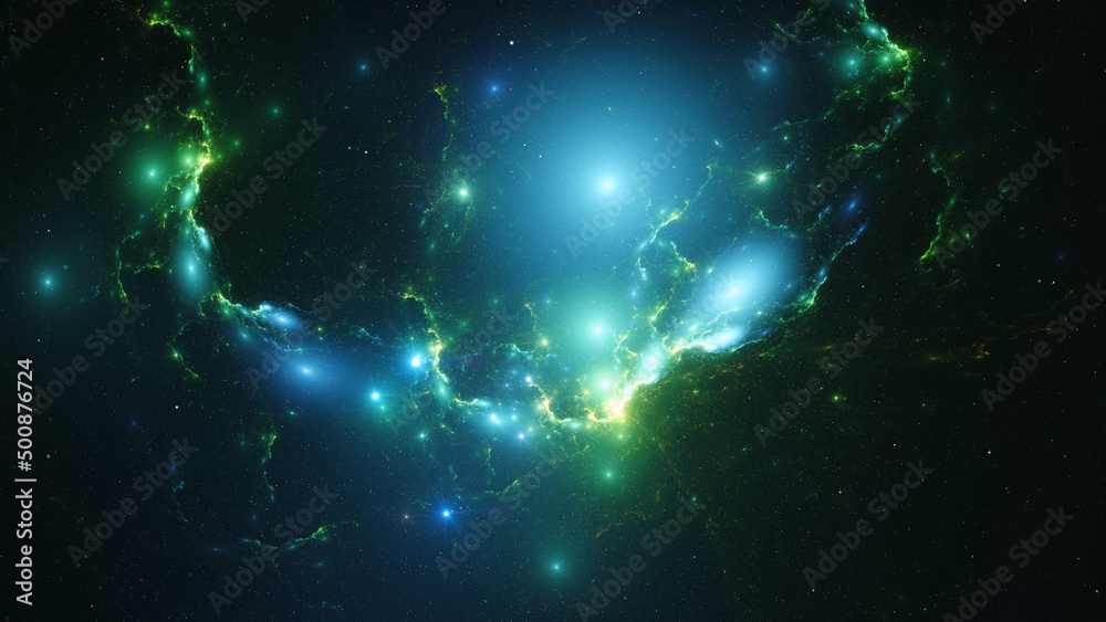 Sticker nebula in deep space