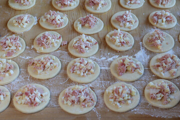 reparation of traditional naples danube savory cake