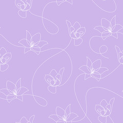seamless floral linear pattern