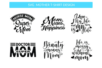 Obraz premium Mothers day vector design set