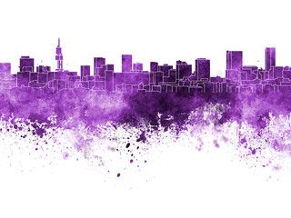 Obraz premium Pretoria skyline in watercolor background
