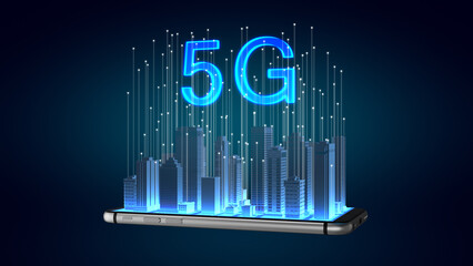 5G technology and communication concept	