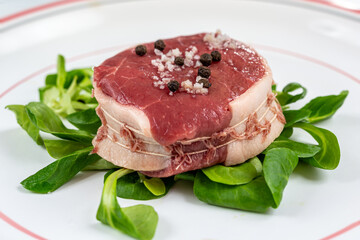 Tournedos on a plate-Conceptual image