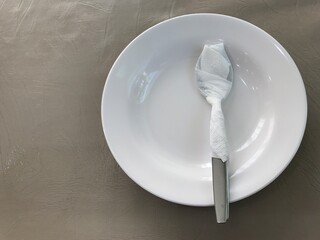 plate with fork and knife