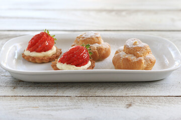 Strawberry Tarts and Cream Puffs