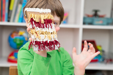 Cards of different textures. Sensory device for infants or children with disabilities. occupational therapy, autism, special needs,