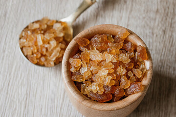 Big rock sugar is made from brown sugar.