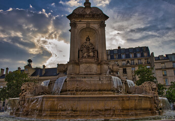Fototapeta na wymiar Paris Brunnen