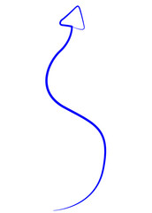 Thin arrow line vector abstract line illustration.