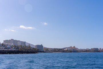 Fototapeta premium Views from the marina of the Costa de Adeje in the south of Tenerife, Canary Islands
