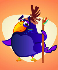 Tribal leader. Funny character for kids game about pirates