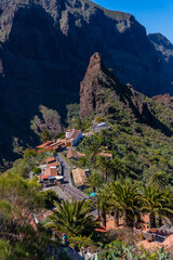 The beautiful Masca the mountain municipality in the north of Tenerife, Canary Islands