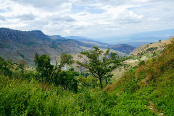Fototapeta na wymiar Scneic view of Kerio Valley from a view point at Elgeyo Marakwet County, Kenya