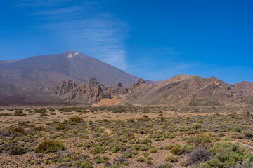 Fototapeta na wymiar View from the Llano de Ucanca viewpoint of the Teide Natural Park in Tenerife, Canary Islands