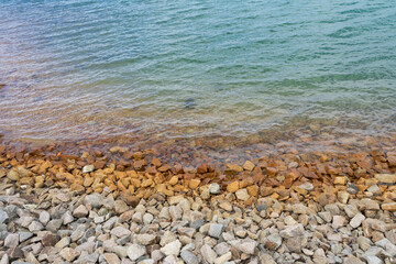 colorful bank of lake