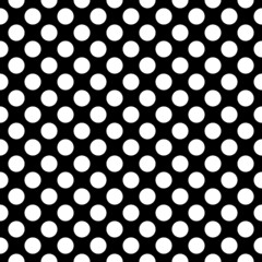 Seamless pattern. Vector image. Big dots wallpaper. Circles ornament. Polka dot motif. Circular figures backdrop. Rounds background. Dotted motif. Digital paper, textile print, web design, abstract.