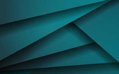 Abstract overlap layer green turquoise background