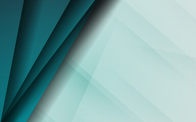 Abstract overlap layer green turquoise background