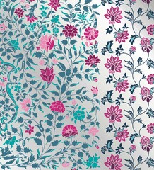 wedding card design, traditional paisley floral pattern , royal India	